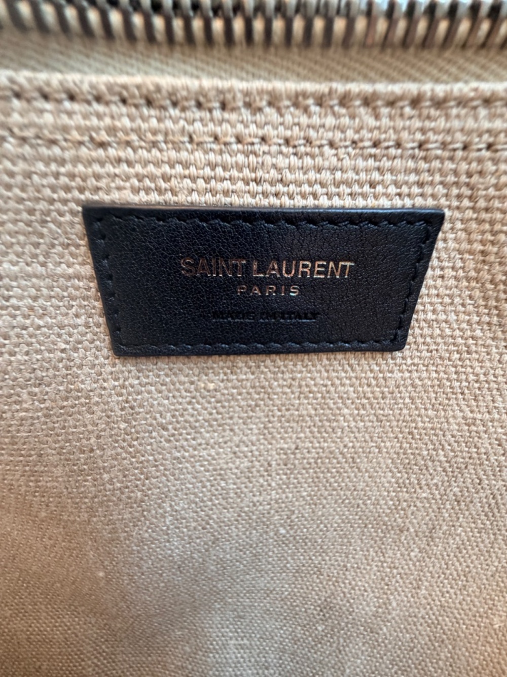 Saint Laurent Rive Gauche Linen Tote Bag Size L - Picture 8 of 15